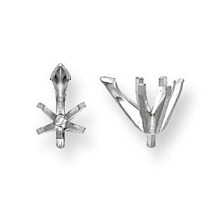 Pear 6-Prong V-End with Peg Head .25ct. Setting Platinum PL241-2