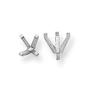 Emerald 4-Prong with Peg Head 4x3mm Setting Platinum PL208-1, MPN: PL208-1,