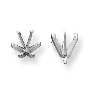 Round 6-Prong Low with Peg Head .09ct. Setting 14k White WG152-3, MPN: WG152-3,
