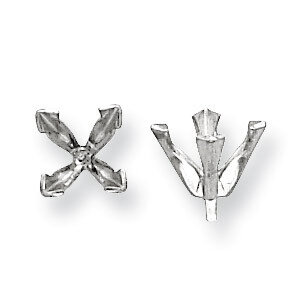 Princess V-End with Peg Head .20ct. Setting 14k White WG173-1, MPN: WG173-1,