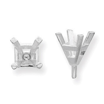 Princess Center Head with Peg Head 5.0mm Setting 14k White WG175-5, MPN: WG175-5,