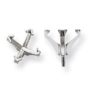 Princess 4 Prong V-End Square Center Head with Peg Head 5.5mm Setting 14k White WG174-6, MPN: WG174…