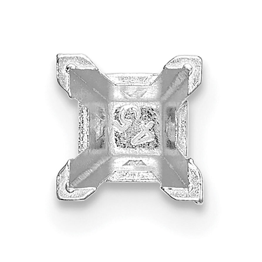 Princess V-End with Peg Head 7.0mm Setting 14k White WG179-9, MPN: WG179-9,