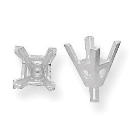 Princess V-End with Peg Head 8.0mm Setting 14k White WG178-12, MPN: WG178-12,