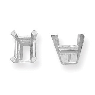 Emerald Center Head with Pad 7 x 5mm Setting 14k White WG204-9, MPN: WG204-9,