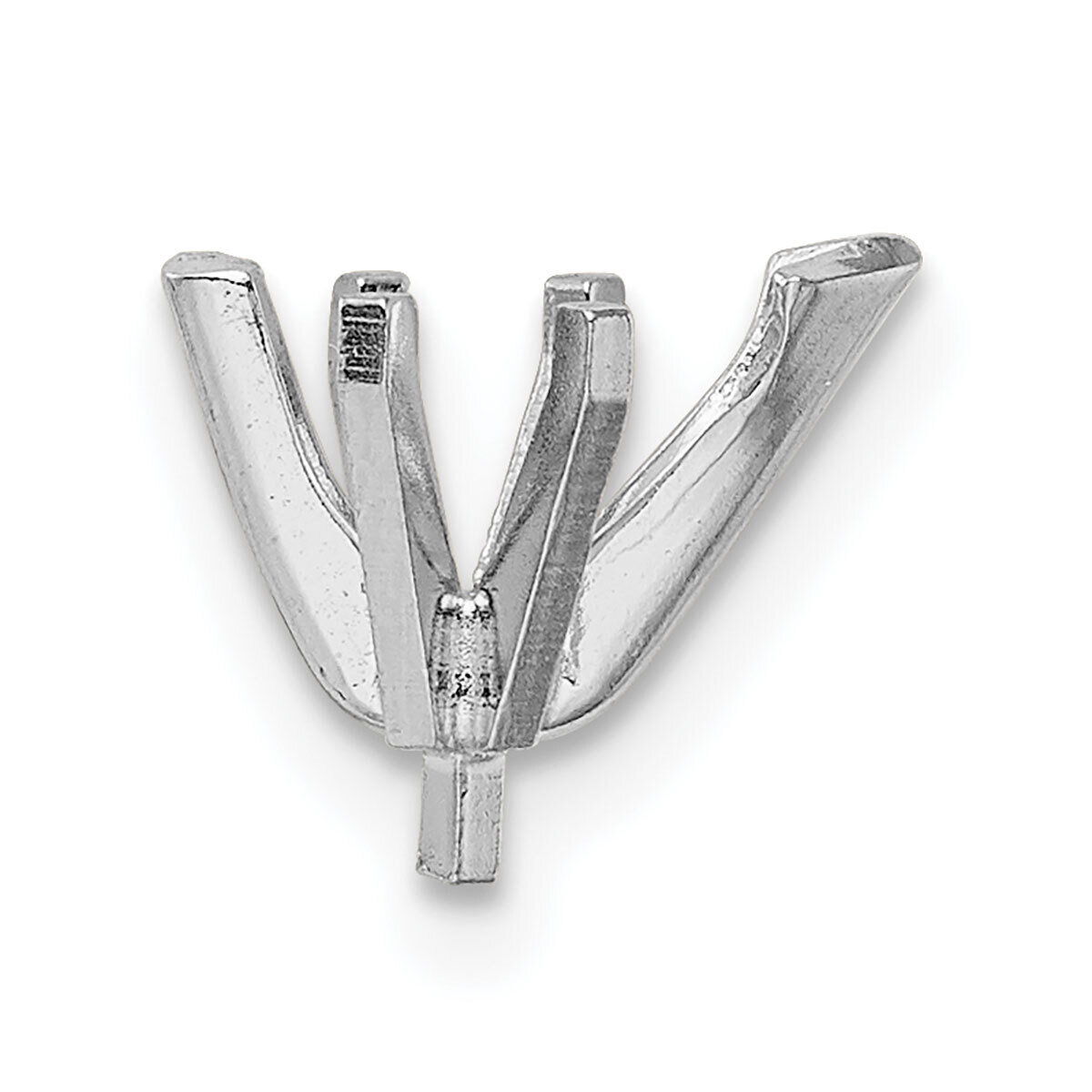 Pear 6-Prong V-End with Peg Head .33ct. Setting 14k White WG241-3, MPN: WG241-3,