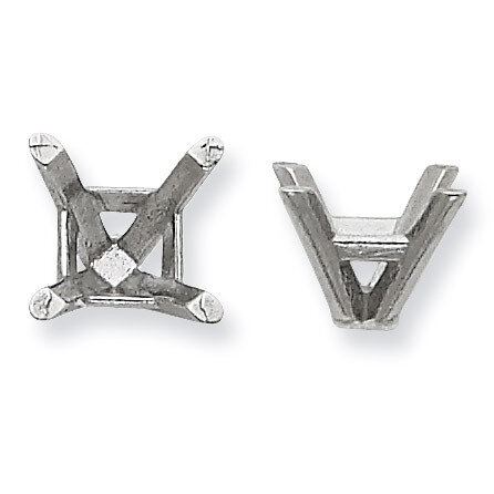 Princess 4-Prong Basket 3.0mm Setting 14k White WG2620-1, MPN: WG2620-1,