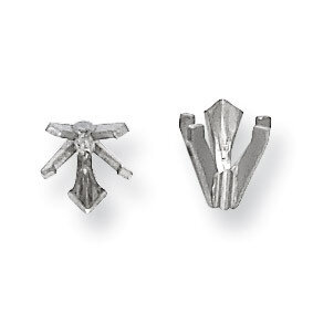 Heart 5-Prong V-End 5.0mm Setting 14k White WG268-4, MPN: WG268-4,