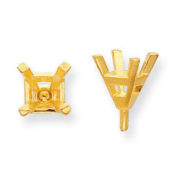 Princess Center Head with Peg Head 4.5mm Setting 14k Gold YG175-4, MPN: YG175-4,