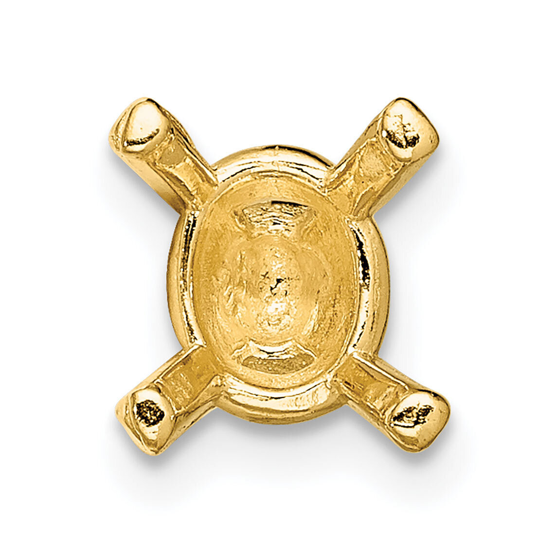 Oval 4-Prong Tapered with Pad 12 x 9.5mm Setting 14k Gold YG212-12, MPN: YG212-12,