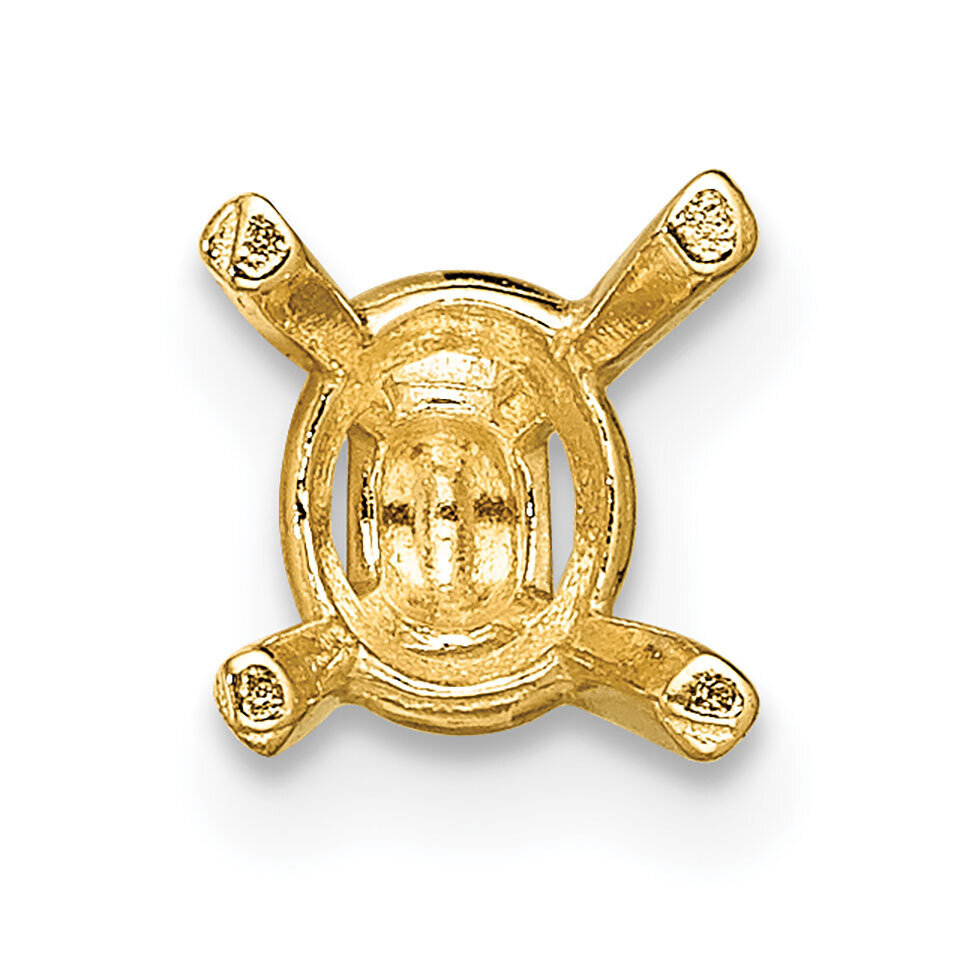 Oval 4-Prong Tapered with Peg Head 6 x 3mm Setting 14k Gold YG218-2, MPN: YG218-2,
