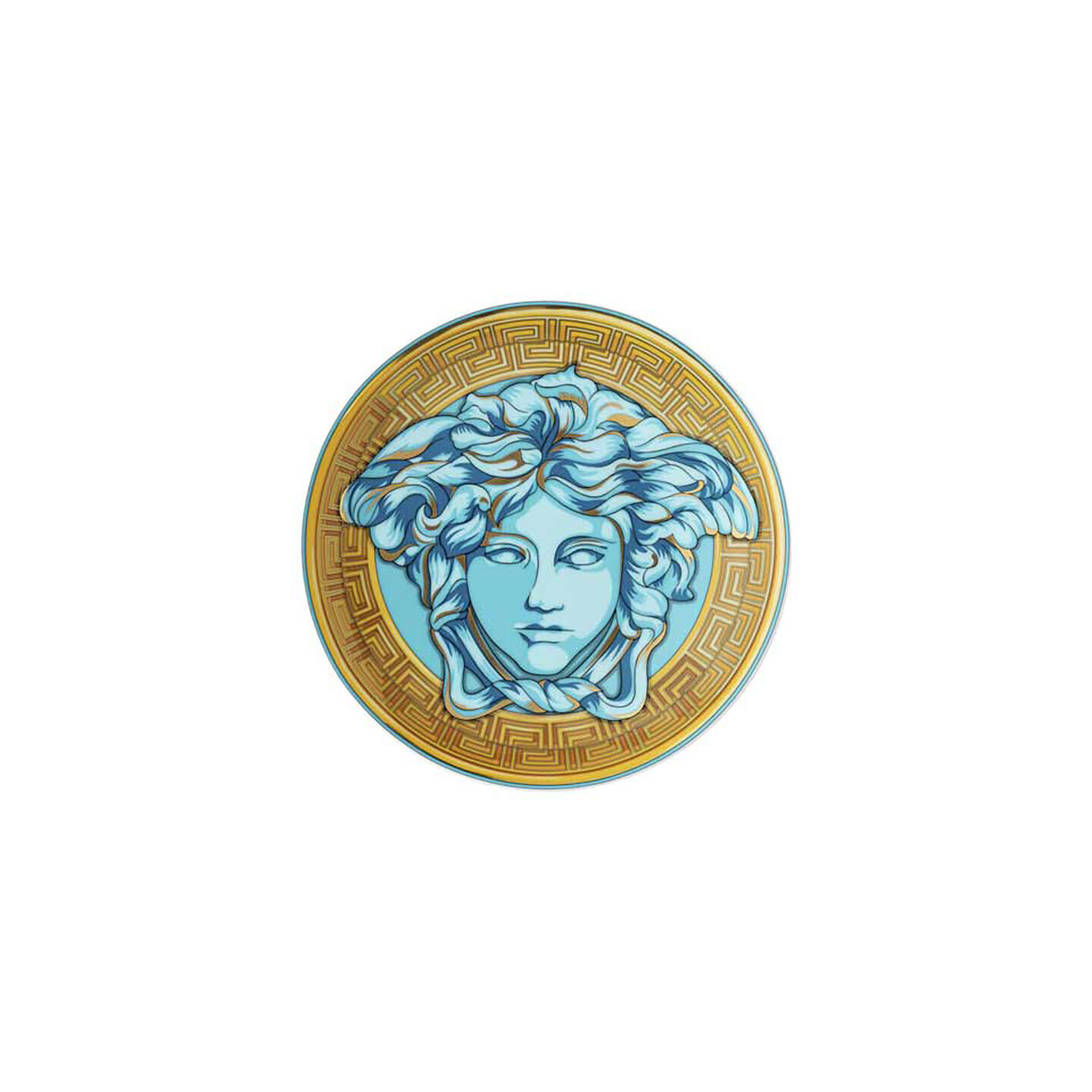 Versace Medusa Amplified Blue Coin Bread &amp; Butter Plate 6 2/3 Inch