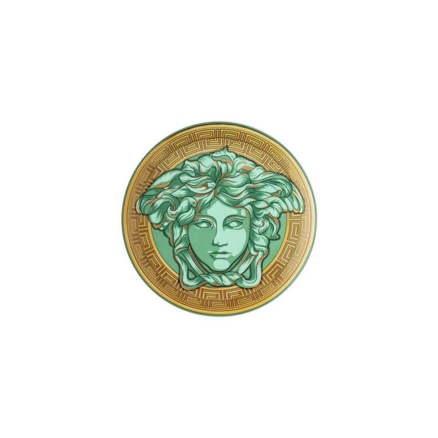 Versace Medusa Amplified Green Coin Bread &amp; Butter Plate 6 2/3 Inch, MPN: 19335-403762-10217, 79095…