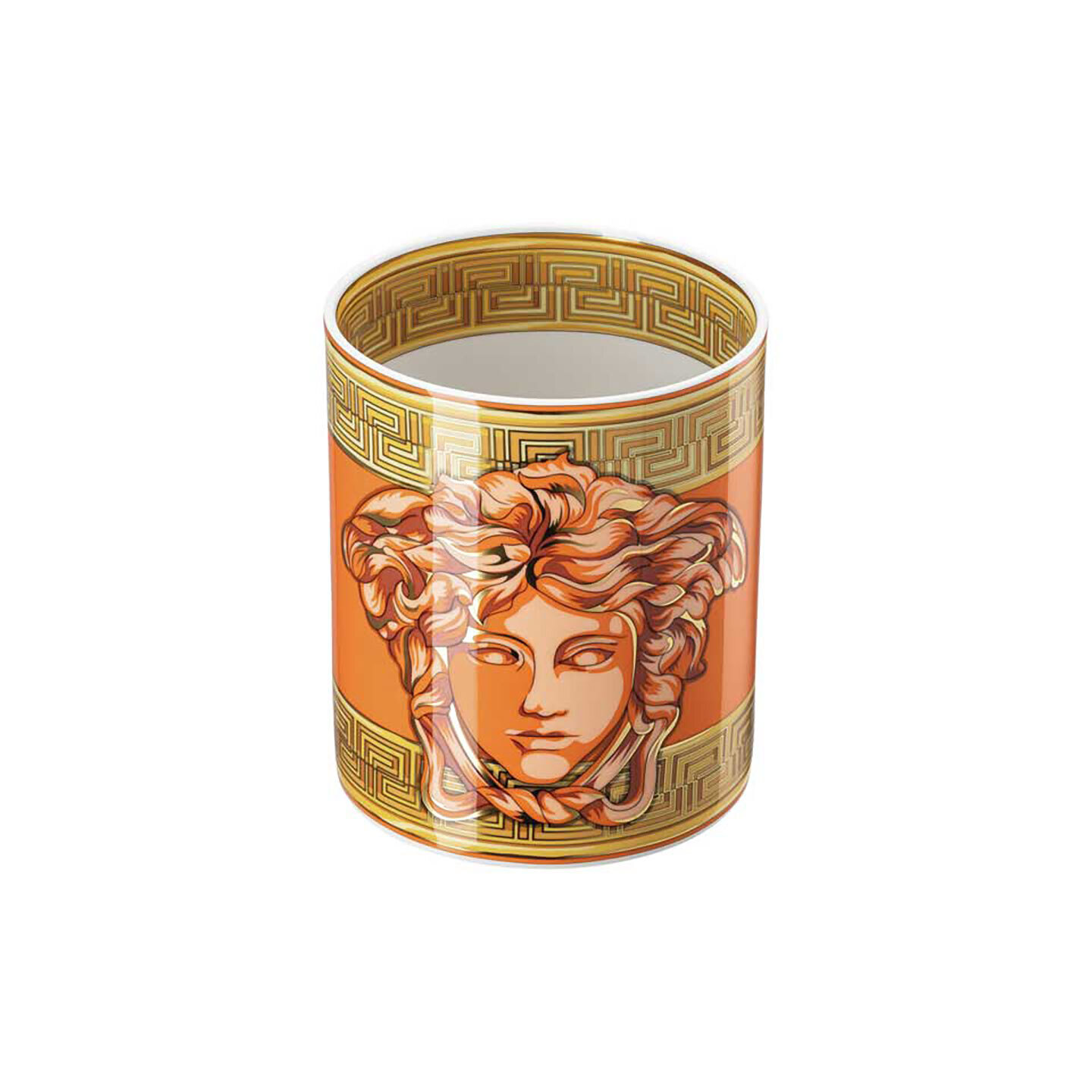 Versace Medusa Amplified Orange Coin Vase 7 Inch, MPN: 12767-403760-26018, 790955188976