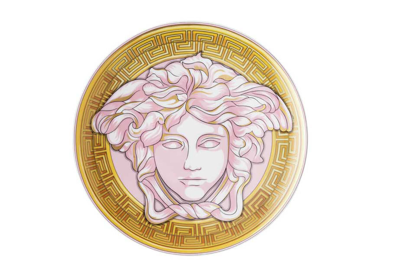 Versace Medusa Amplified Pink Coin Bread & Butter Plate 6 2/3 Inch