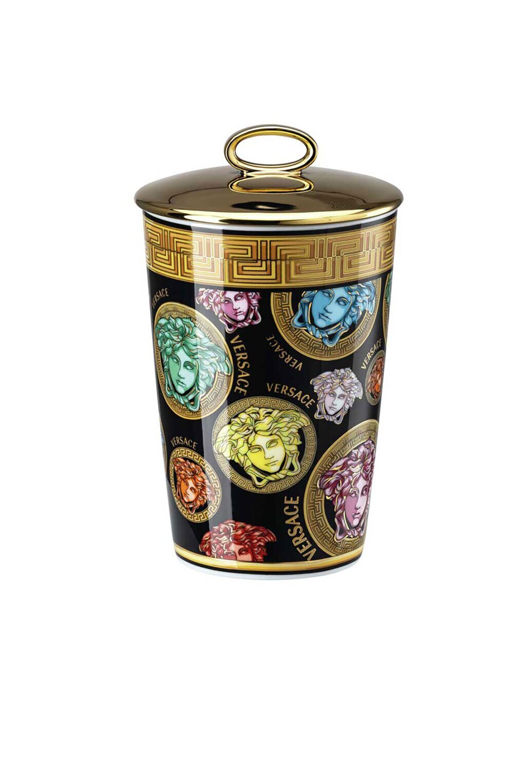 Versace Medusa Amplified- Multicolor Scented Votive with Lid 5 1/2 Inch