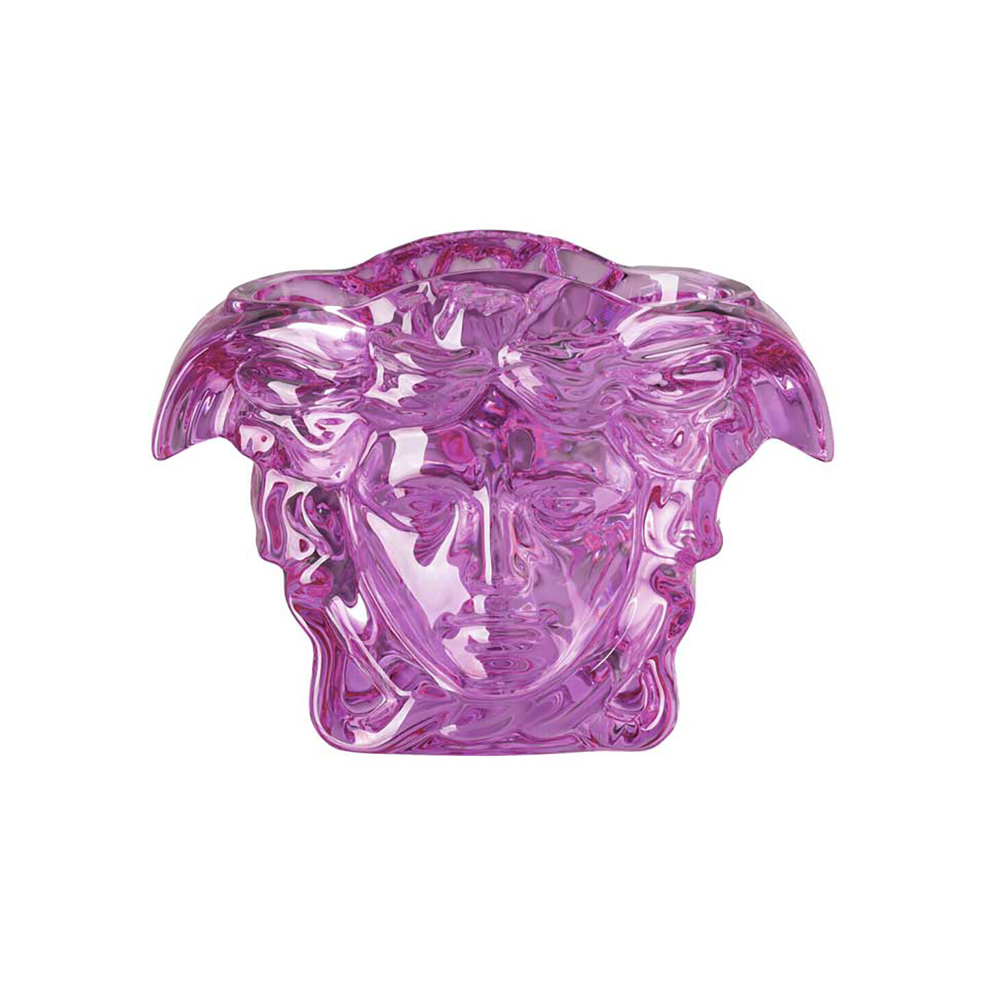 Versace Medusa Grande Vase Crystal Pink 7 1/2 Inch