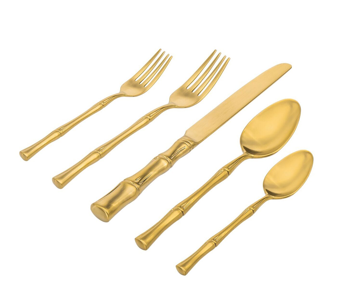 Ricci Bamboo Gold Pvd 20 Piece Flatware Set 18/10 Stainless Steel 10319, MPN: 10319,