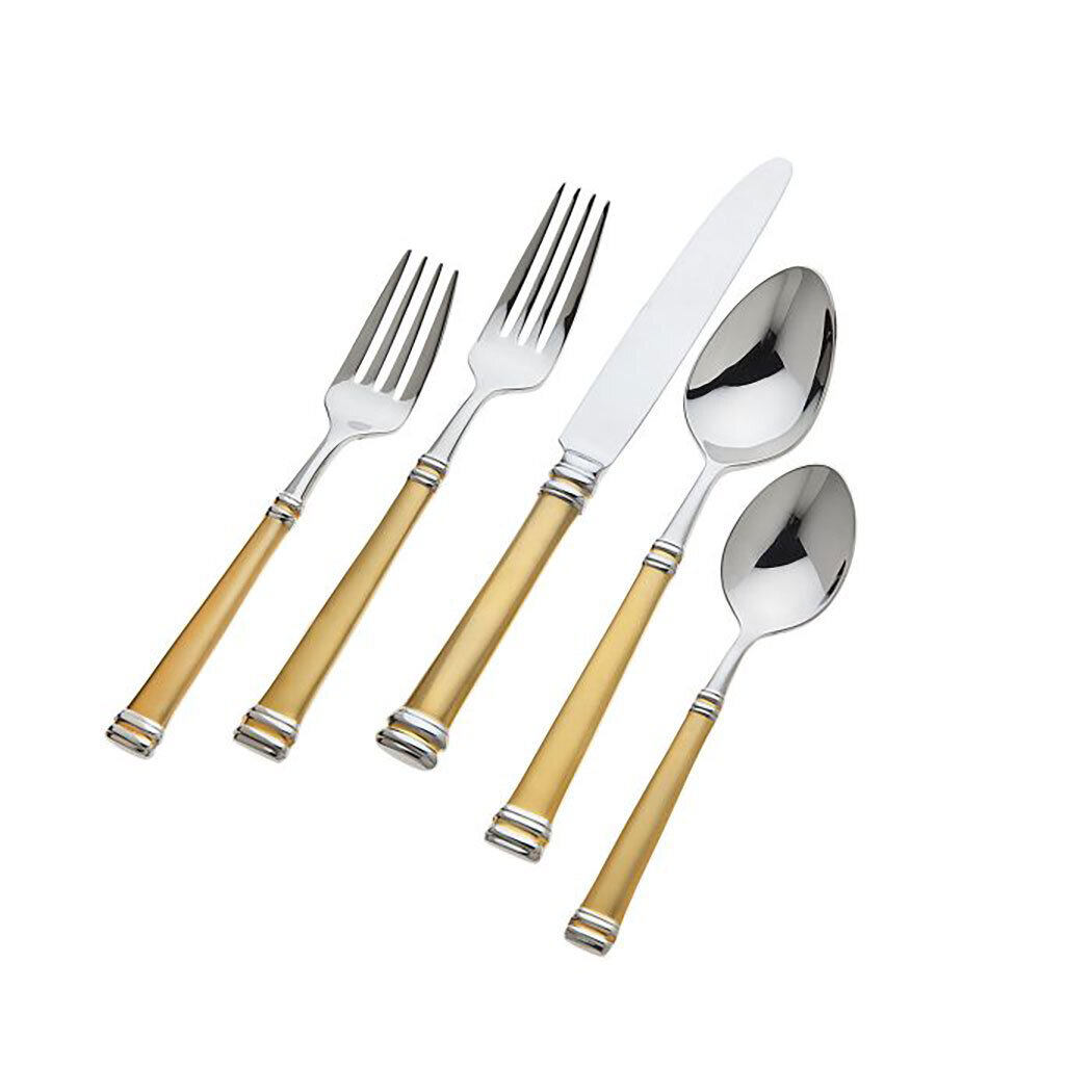 Ricci Royal Bramasole 20 Piece Set 18/10 Stainless Steel Gold-plated 10329, MPN: 10329,