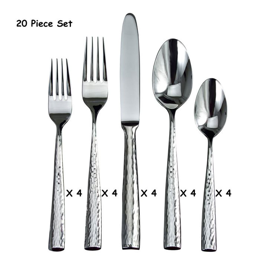 Ricci Anvil 20 Piece Flatware Set 18/10 Stainless Steel 10959, MPN: 10959,