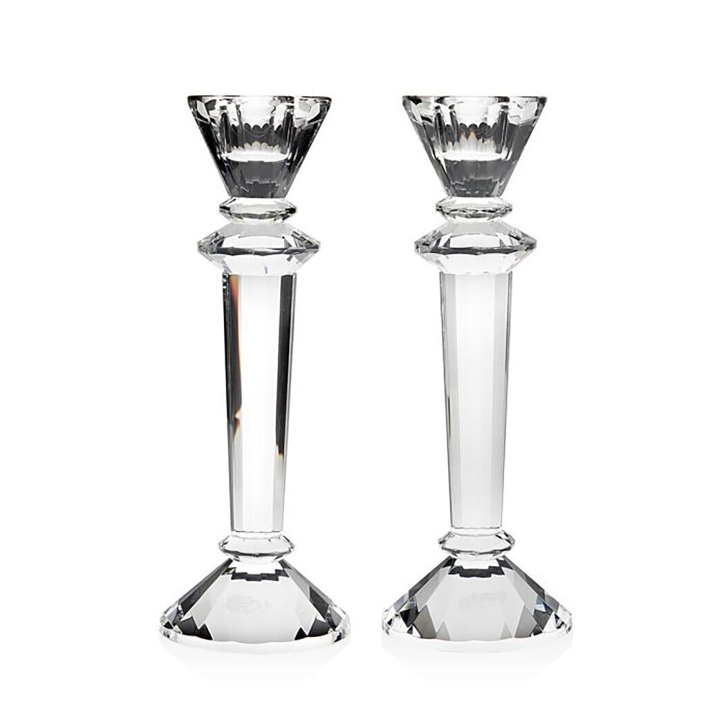 Ricci Round Classic Candlesticks Pair Crystal 52641