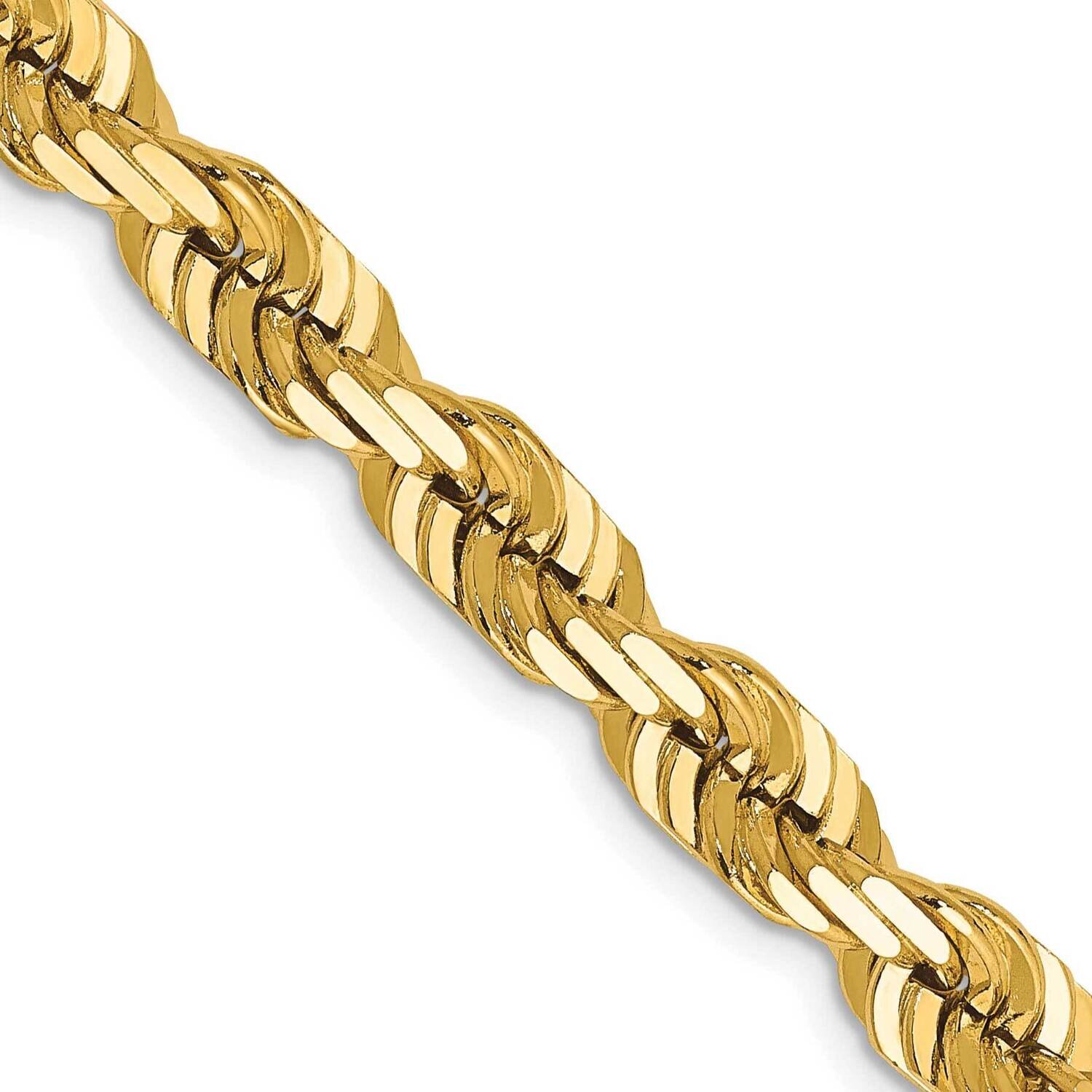 28 Inch 6.5mm Diamond-Cut Rope with Fancy Lobster Clasp Chain 14k Gold 045L-28, MPN: 045L-28, 88395…