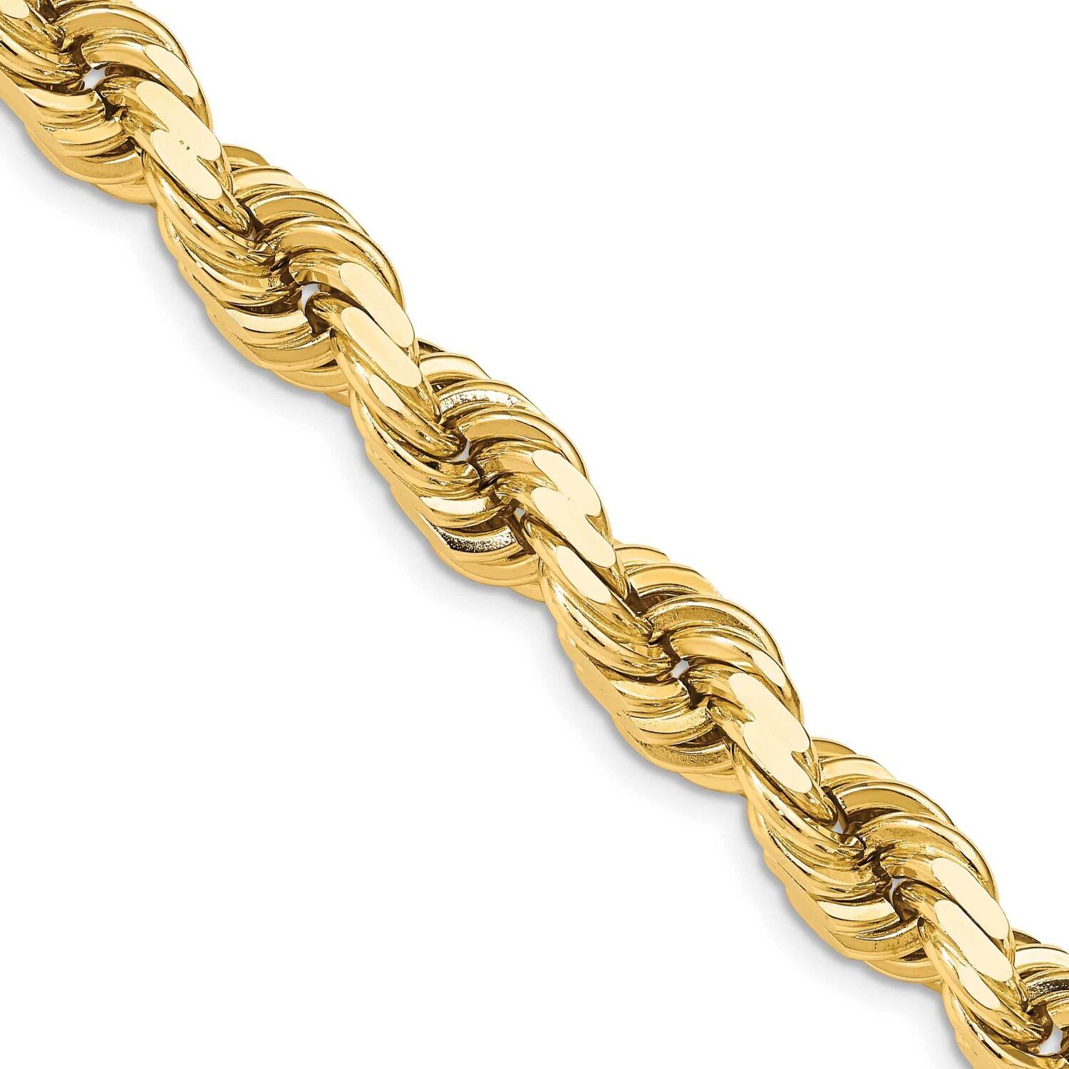 20 Inch 12mm Diamond-Cut Rope with Fancy Lobster Clasp Chain 14k Gold 100-20, MPN: 100-20, 88395731…