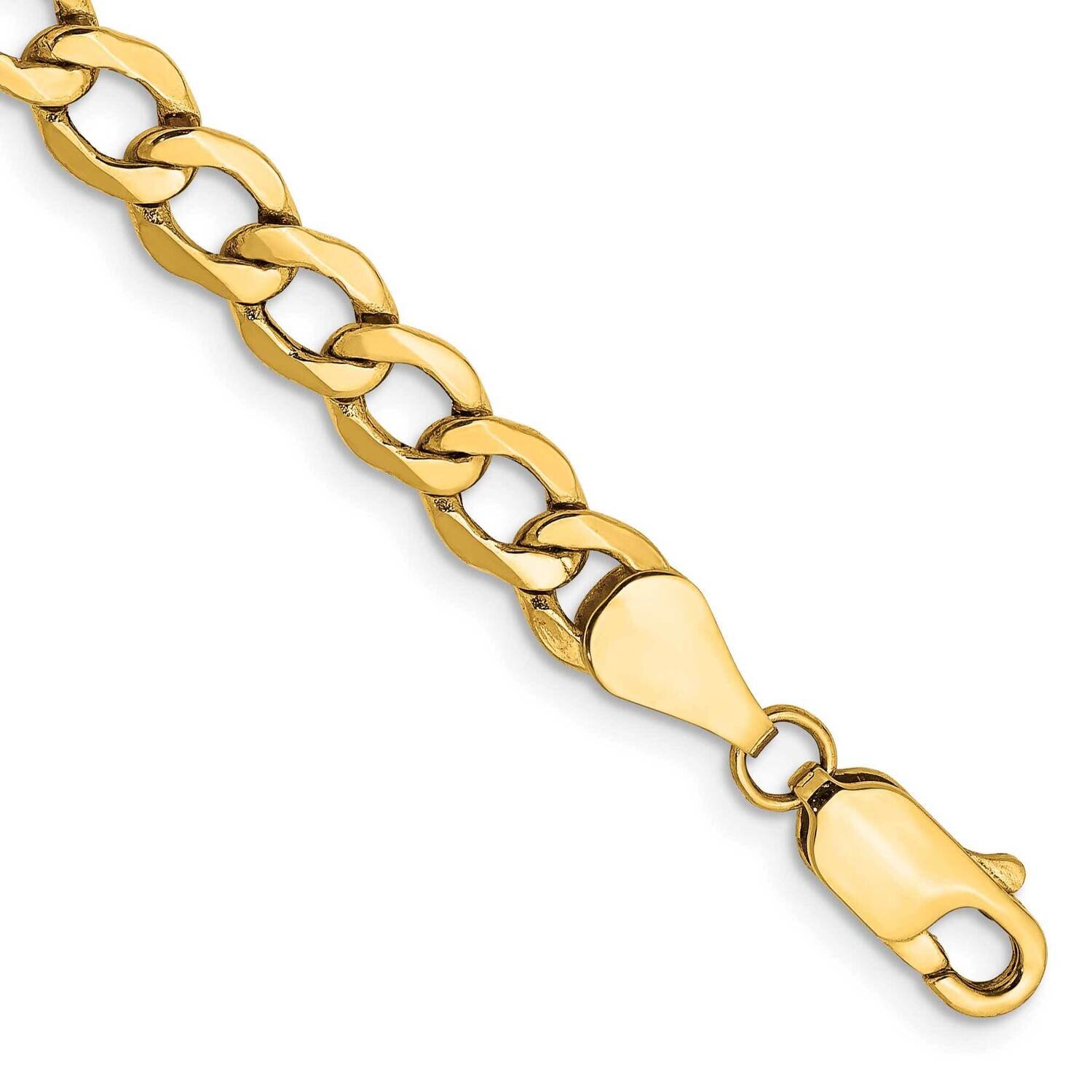 5.25mm Semi-Solid Curb Link Chain 9 Inch 10k Gold 10BC108-9, MPN: 10BC108-9, 191101568237