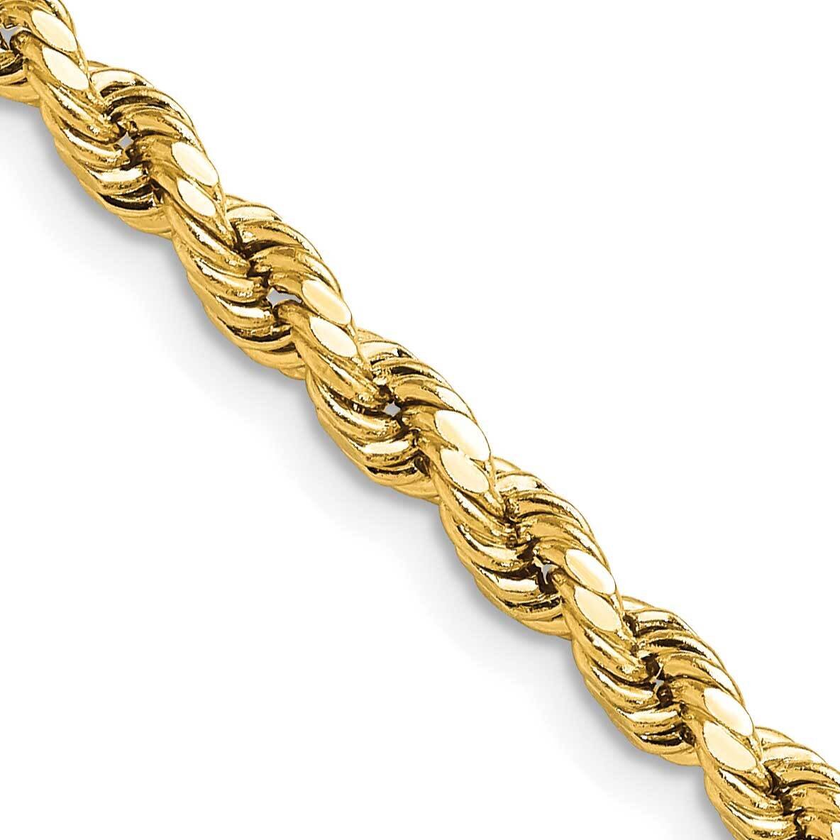 4mm Semi-Solid Diamond-Cut Rope Chain 24 Inch 10k Gold 10DH030-24, MPN: 10DH030-24, 191101727962