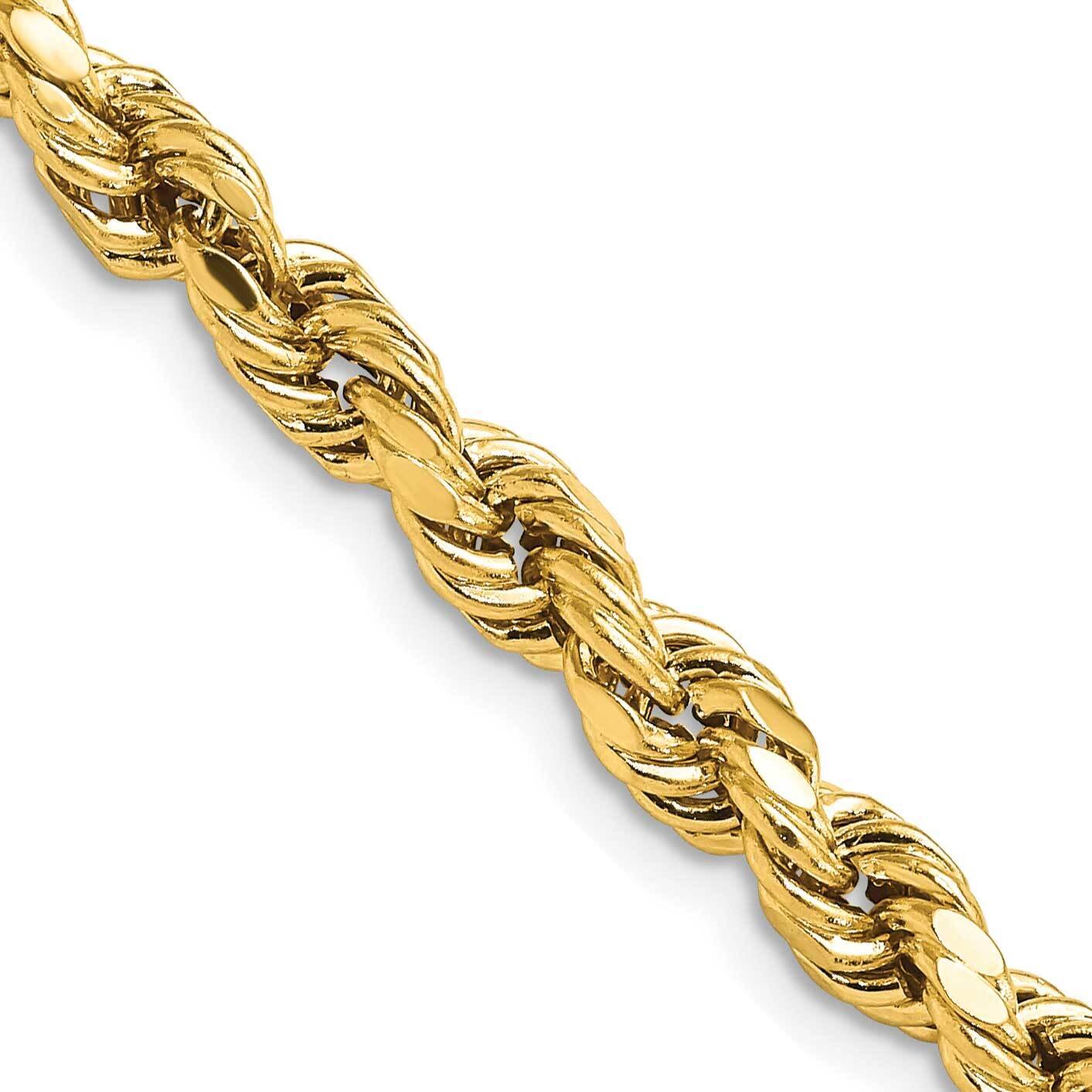 5.5mm Semi-Solid Diamond-Cut Rope Chain 24 Inch 10k Gold 10DH040-24