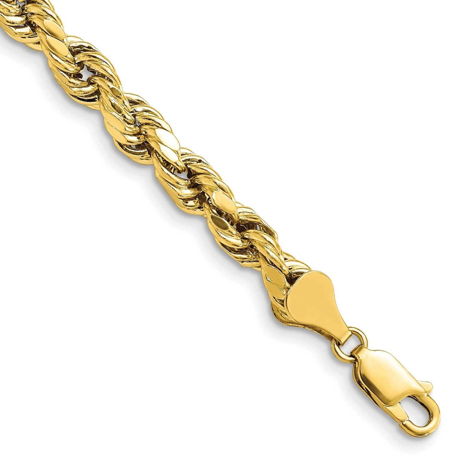5.5mm Semi-Solid Diamond-Cut Rope Chain 7 Inch 10k Gold 10DH040-7, MPN: 10DH040-7, 191101567544