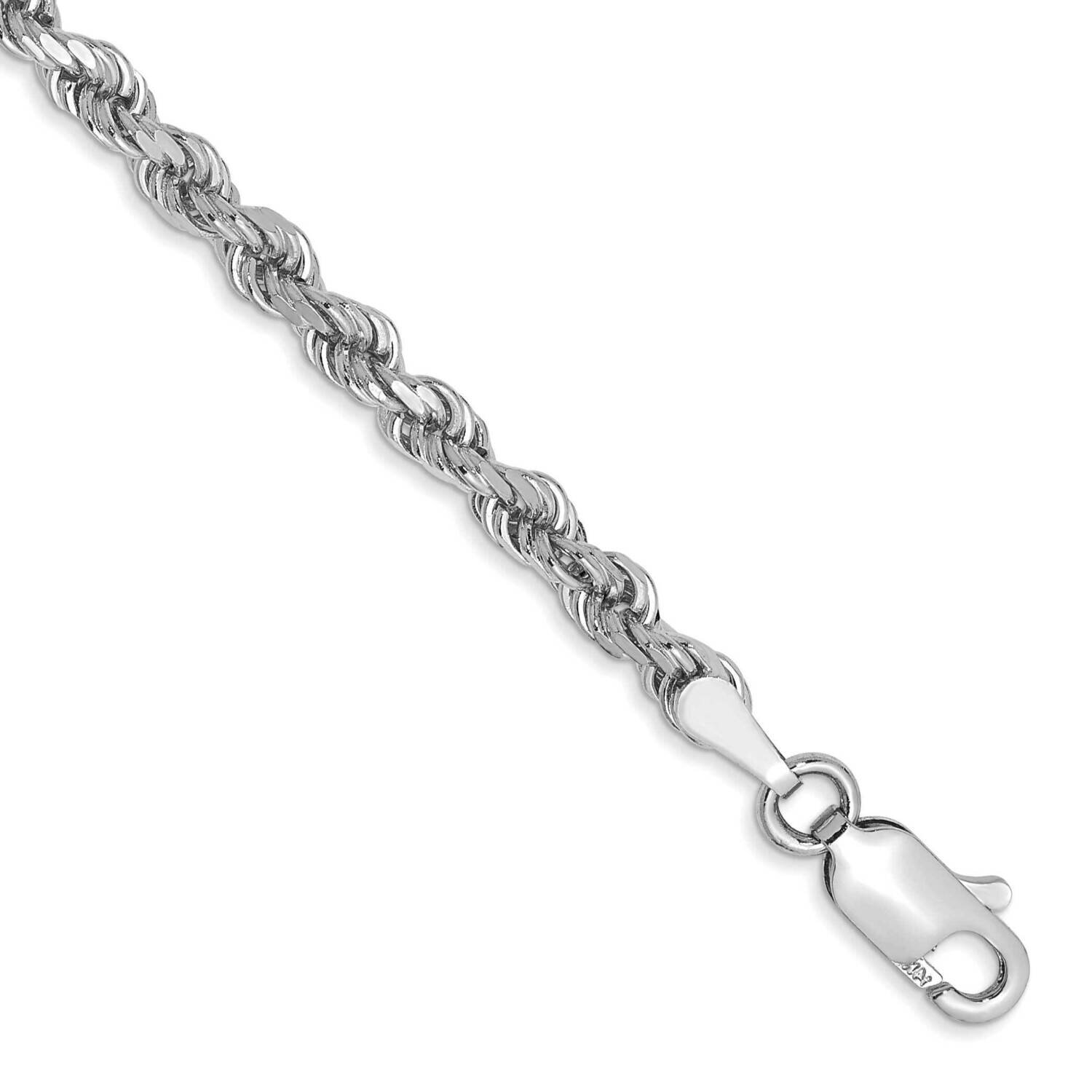 3mm Diamond-Cut Rope Chain 7 Inch 10k White Gold 10K023W-7, MPN: 10K023W-7, 191101567780