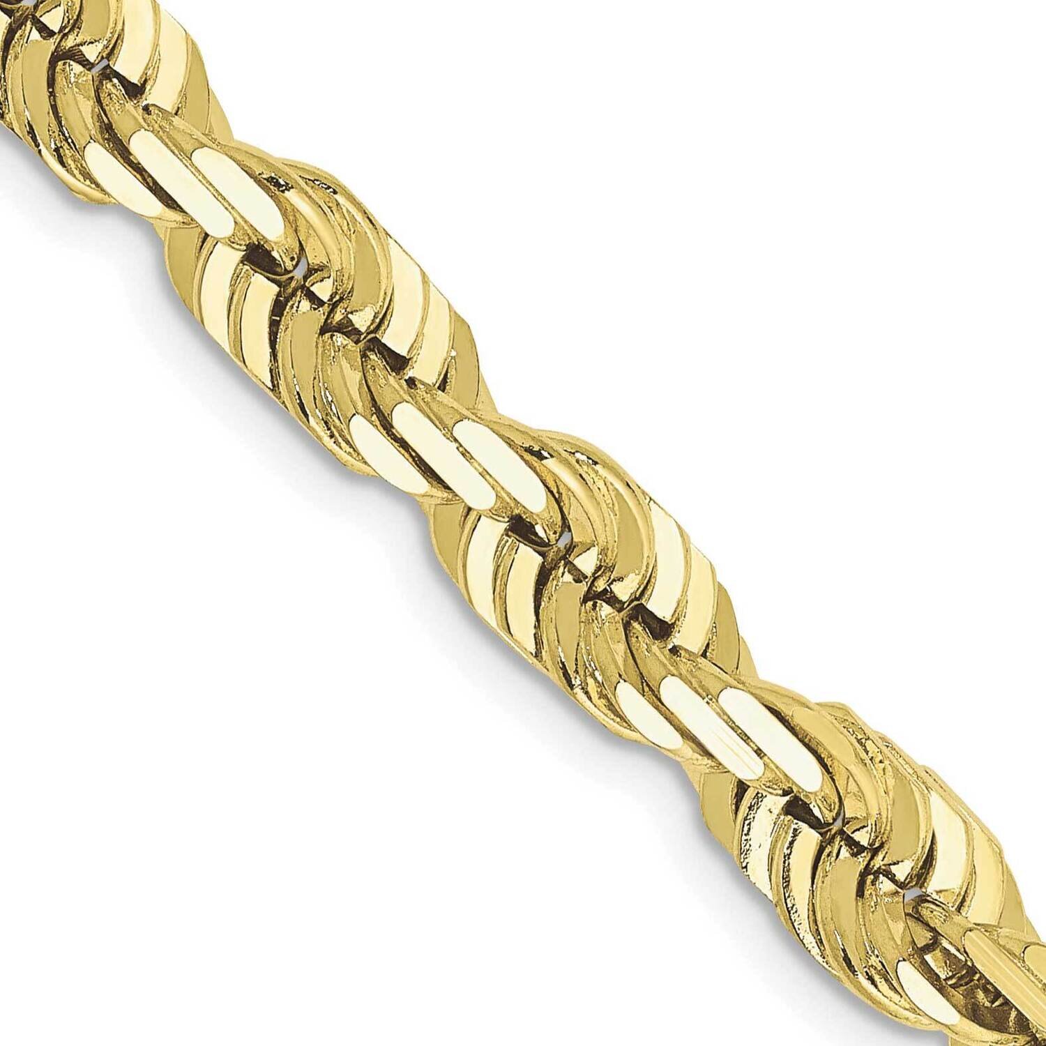 6.5mm Diamond-Cut Rope Chain 26 Inch 10k Gold 10K045-26