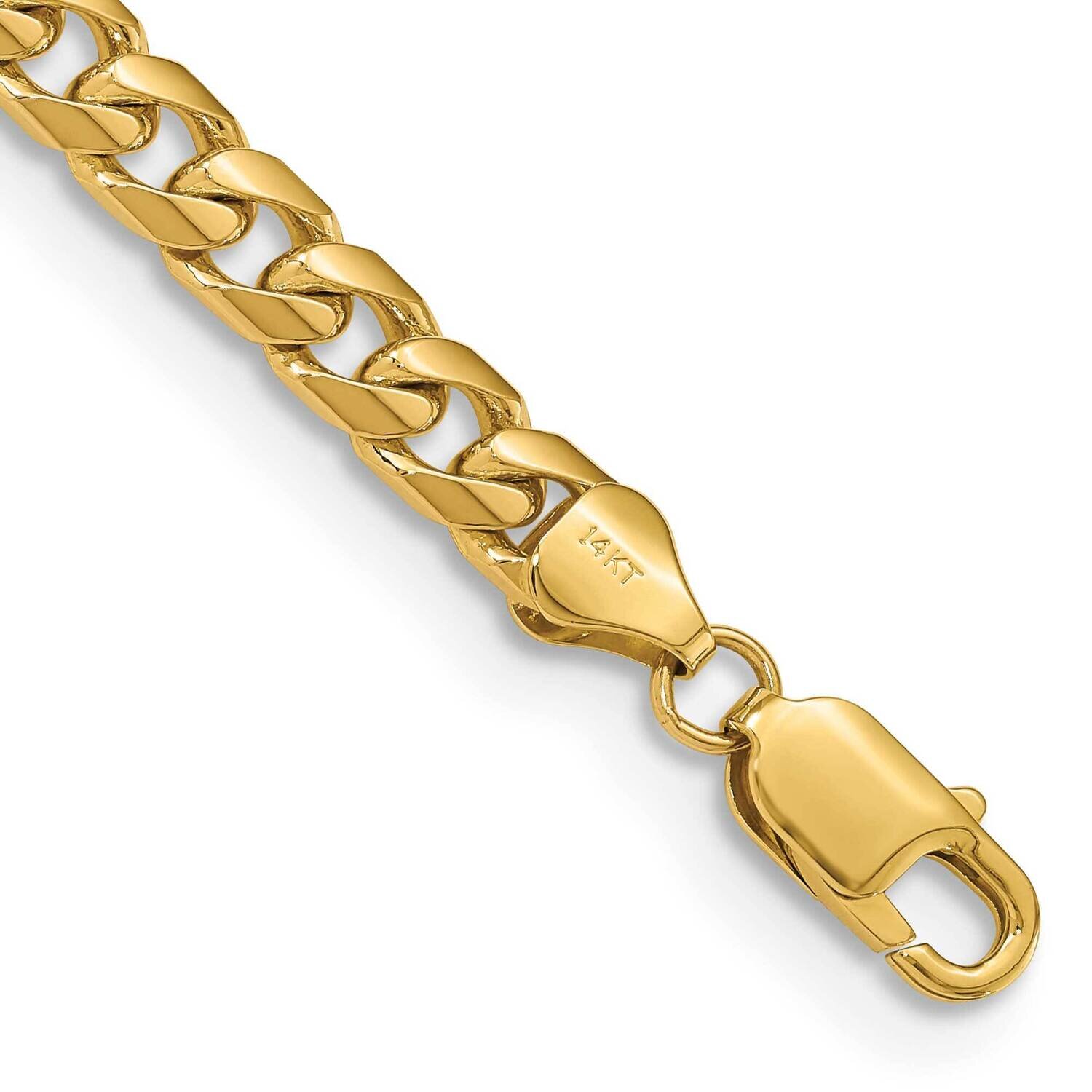 8.5 Inch 6.25mm Solid Miami Cuban Link with Lobster Clasp Bracelet 14k Gold DCU200-8.5