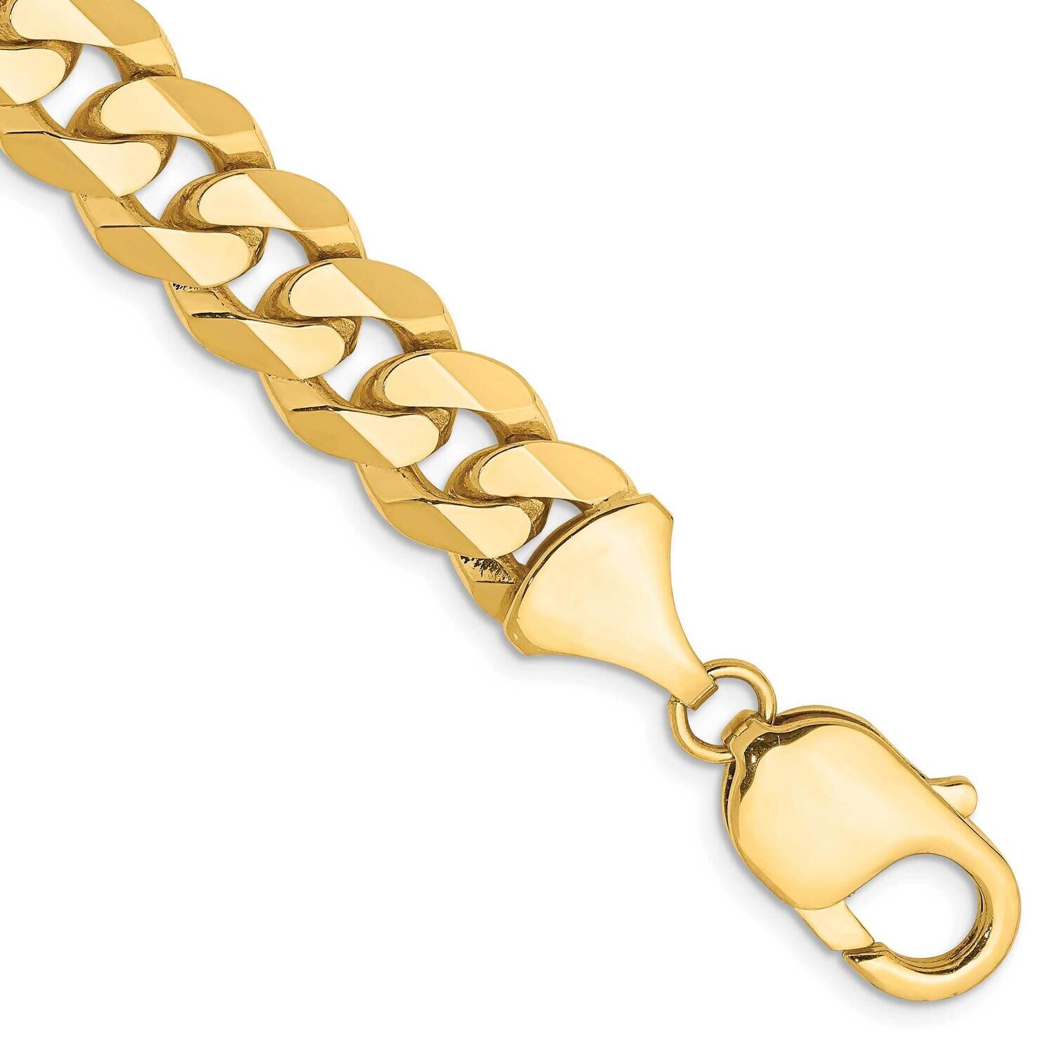 8.5 Inch 9.5mm Flat Beveled Curb with Lobster Clasp Bracelet 14k Gold FBU250-8.5, MPN: FBU250-8.5, …