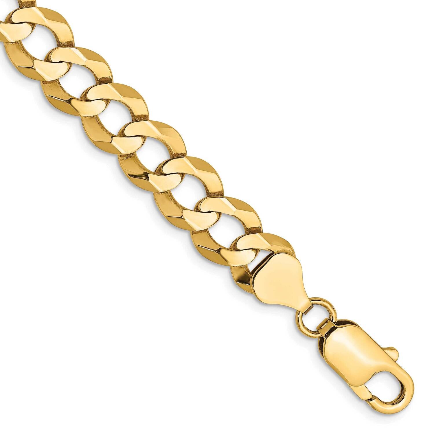 9 Inch 8.3mm Lightweight Flat Cuban with Lobster Clasp Chain 14k Gold LCB210-9, MPN: LCB210-9, 1911…