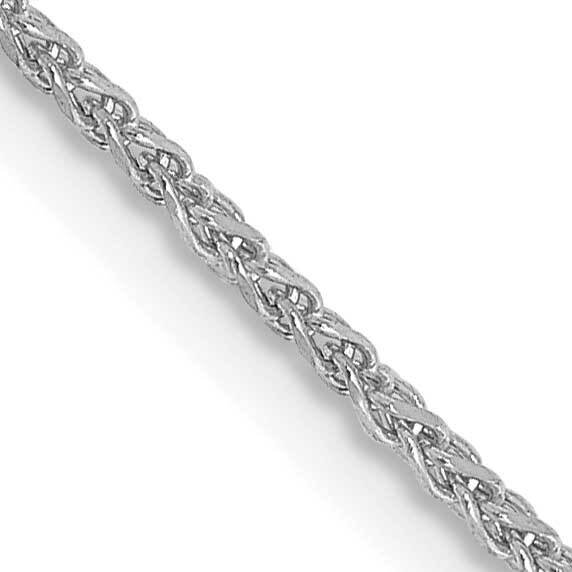 26 Inch 1.25mm Diamond-Cut Spiga with Lobster Clasp Chain 14k White Gold PEN127-26