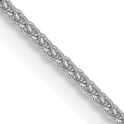 26 Inch 1.05mm Diamond-Cut Spiga with Spring Ring Clasp Chain 14k White Gold PEN126-26