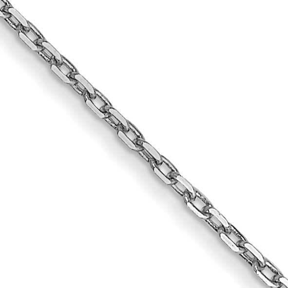 22 Inch .8mm Diamond-Cut Cable with Spring Ring Clasp Chain 14k White Gold PEN192-22