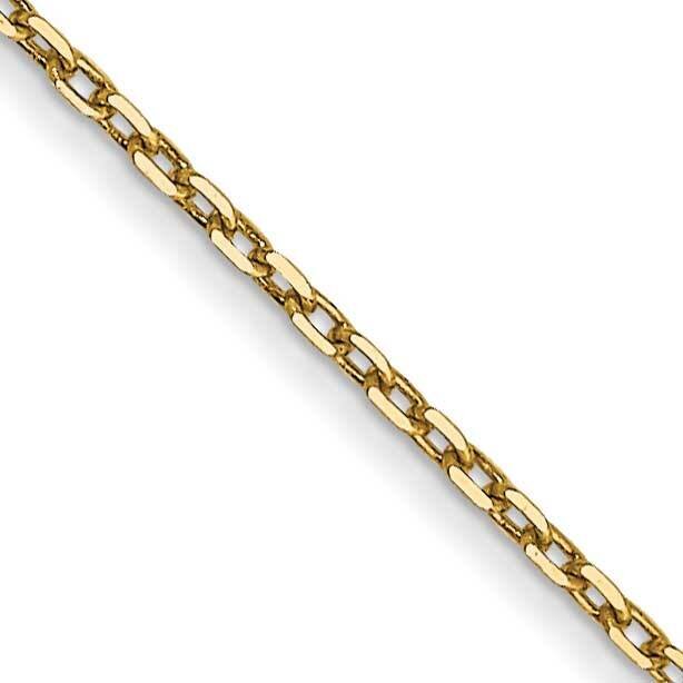 22 Inch .8mm Diamond-Cut Cable with Spring Ring Clasp Chain 14k Gold PEN41-22