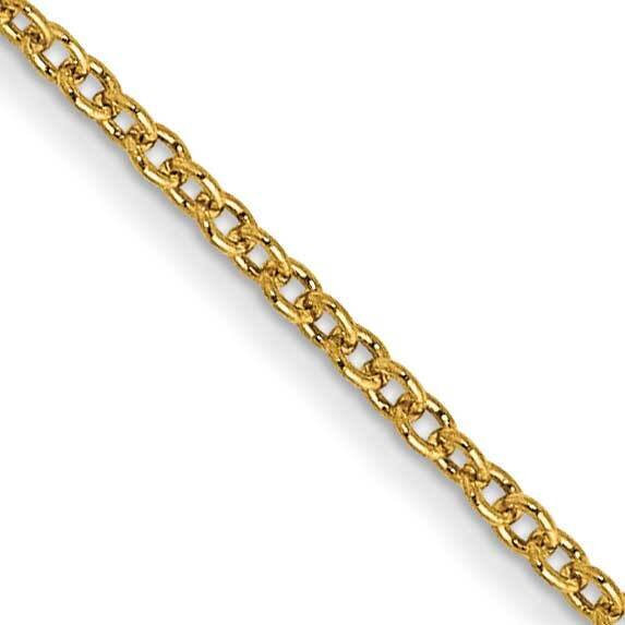 26 Inch 1mm Round Open Link Cable with Lobster Clasp Chain 14k Gold PEN53-26
