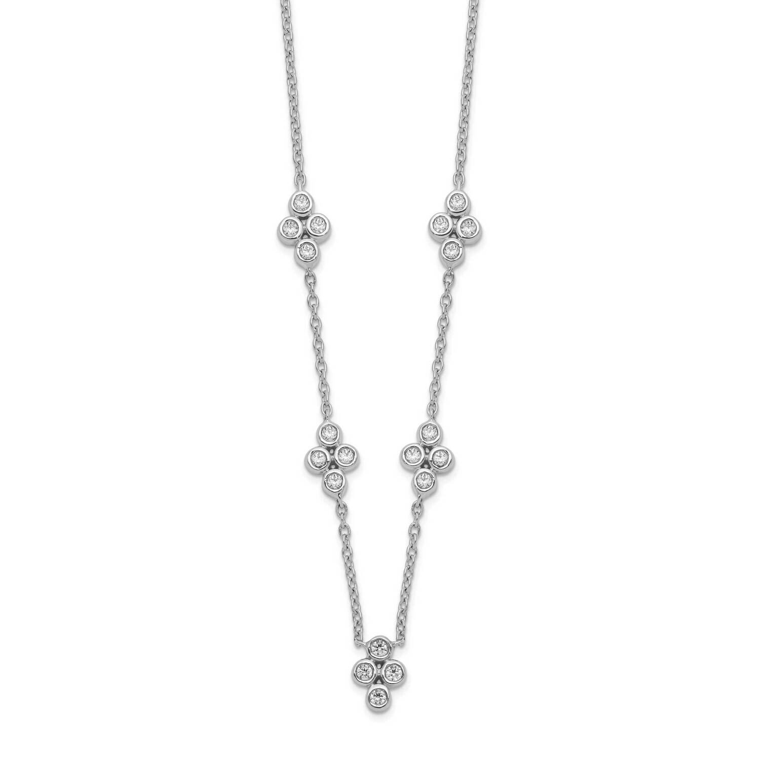 5-Station Diamond 18In Necklace 14k White Gold PM8564-025-WA, MPN: PM8564-025-WA, 883957763811