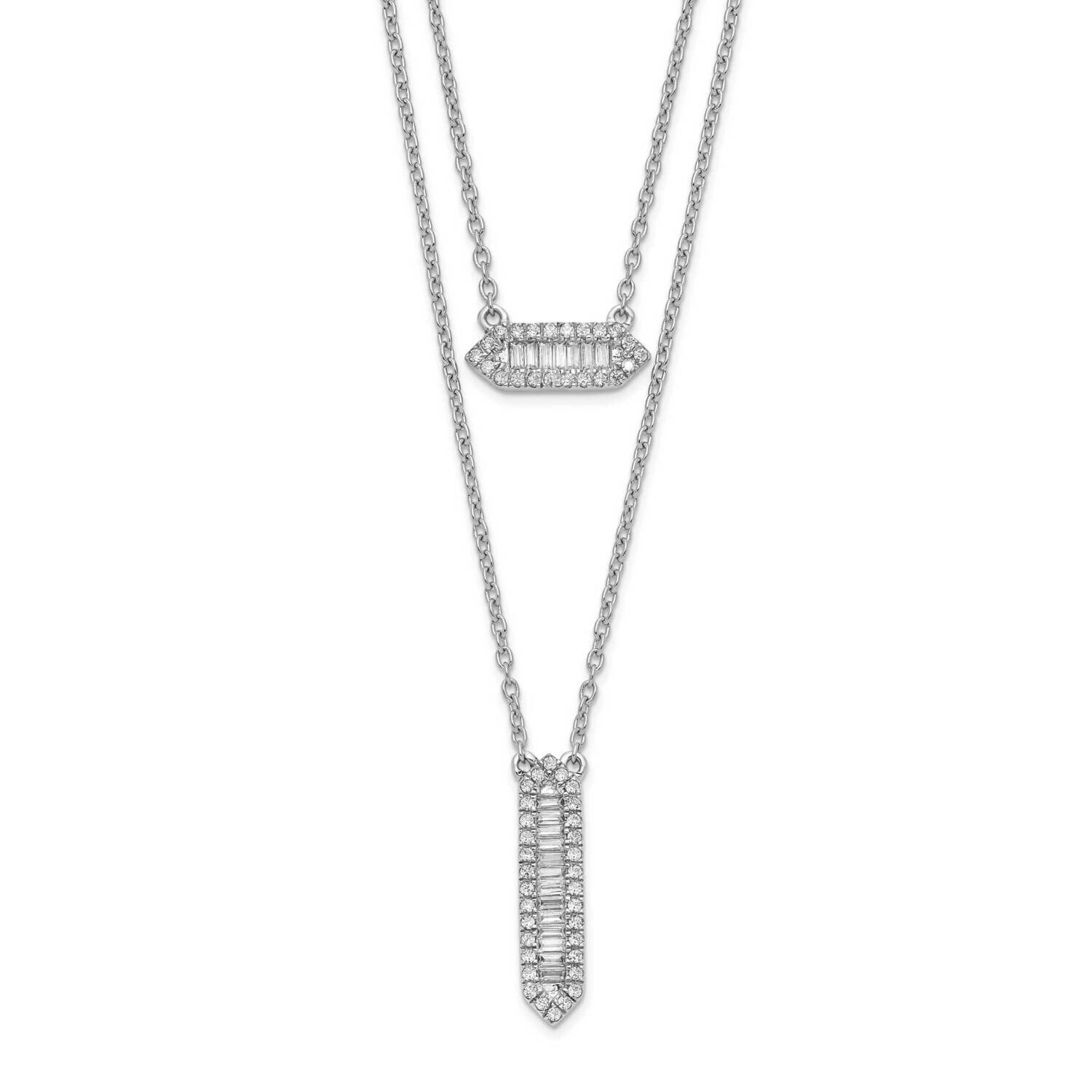 Double Strand 18In Necklace 14k White Gold PM8567-040-WA