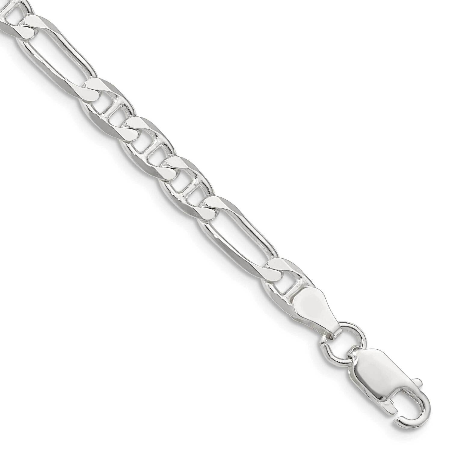 5.5mm Figaro Anchor Chain 9 Inch Sterling Silver QAF150-9, MPN: QAF150-9, 191101768873