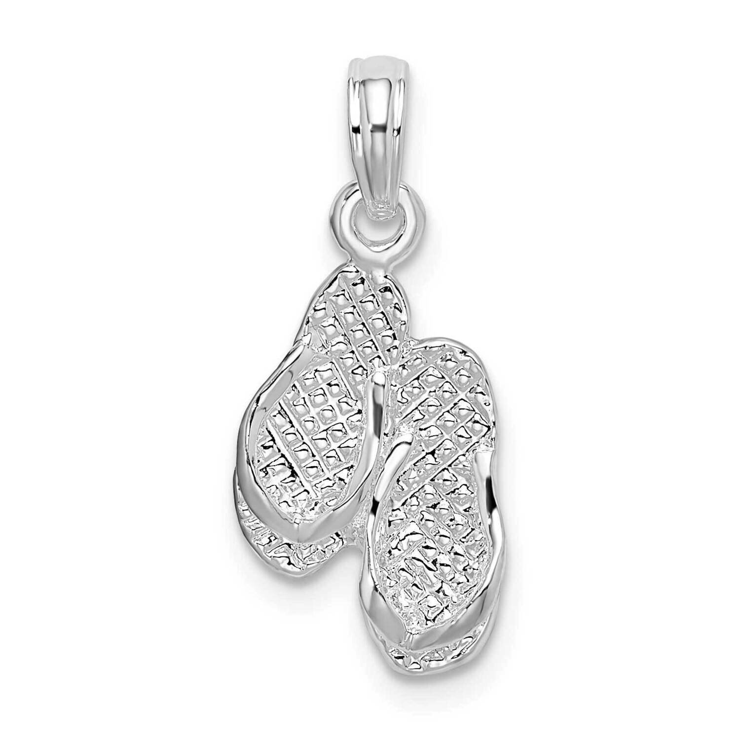 Pawleys Island Flip Flops Pendant Sterling Silver Polished QC10166, MPN: QC10166, 637218168415