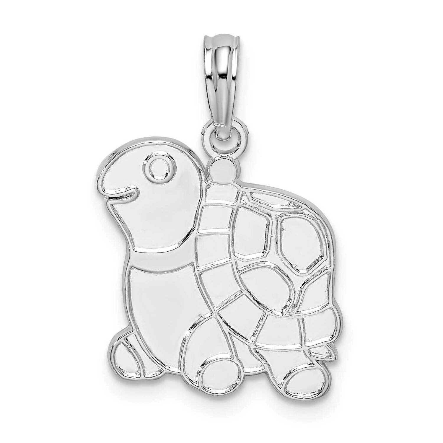 Turtle Pendant Sterling Silver Polished QC10376, MPN: QC10376, 637218174911