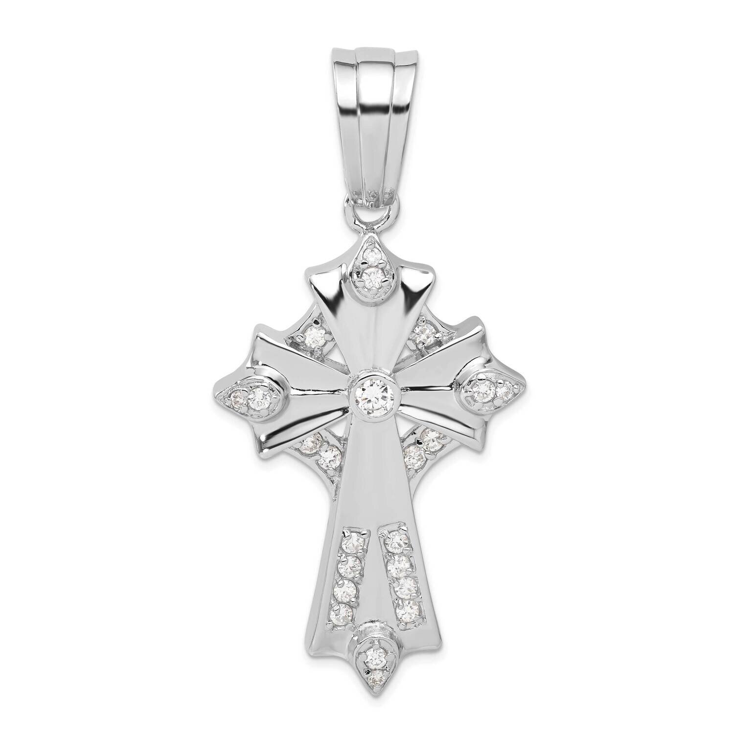 CZ Cross Pendant Sterling Silver QC4353, MPN: QC4353,