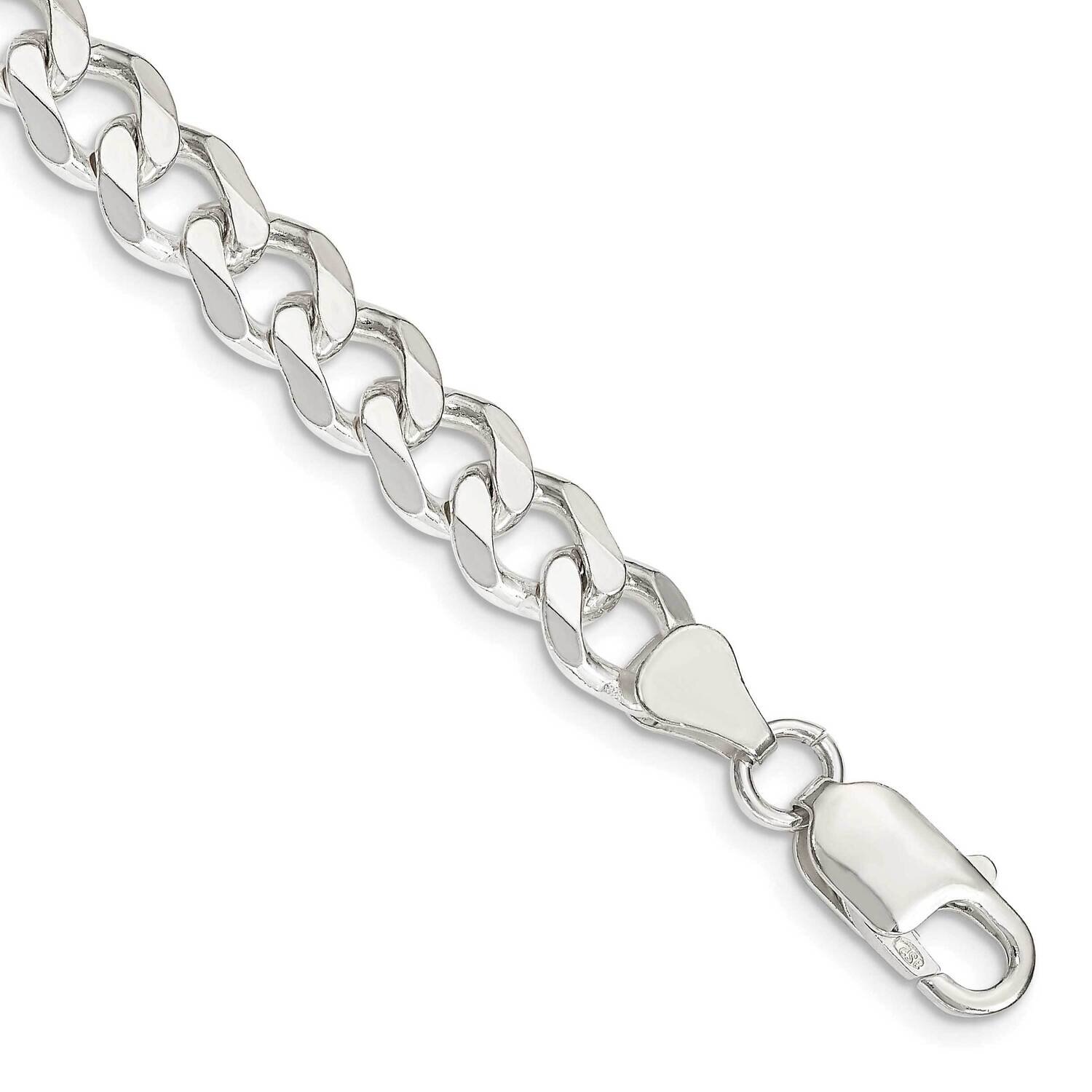 7.5mm Curb Chain 9 Inch Sterling Silver QCB200-9, MPN: QCB200-9, 191101769184
