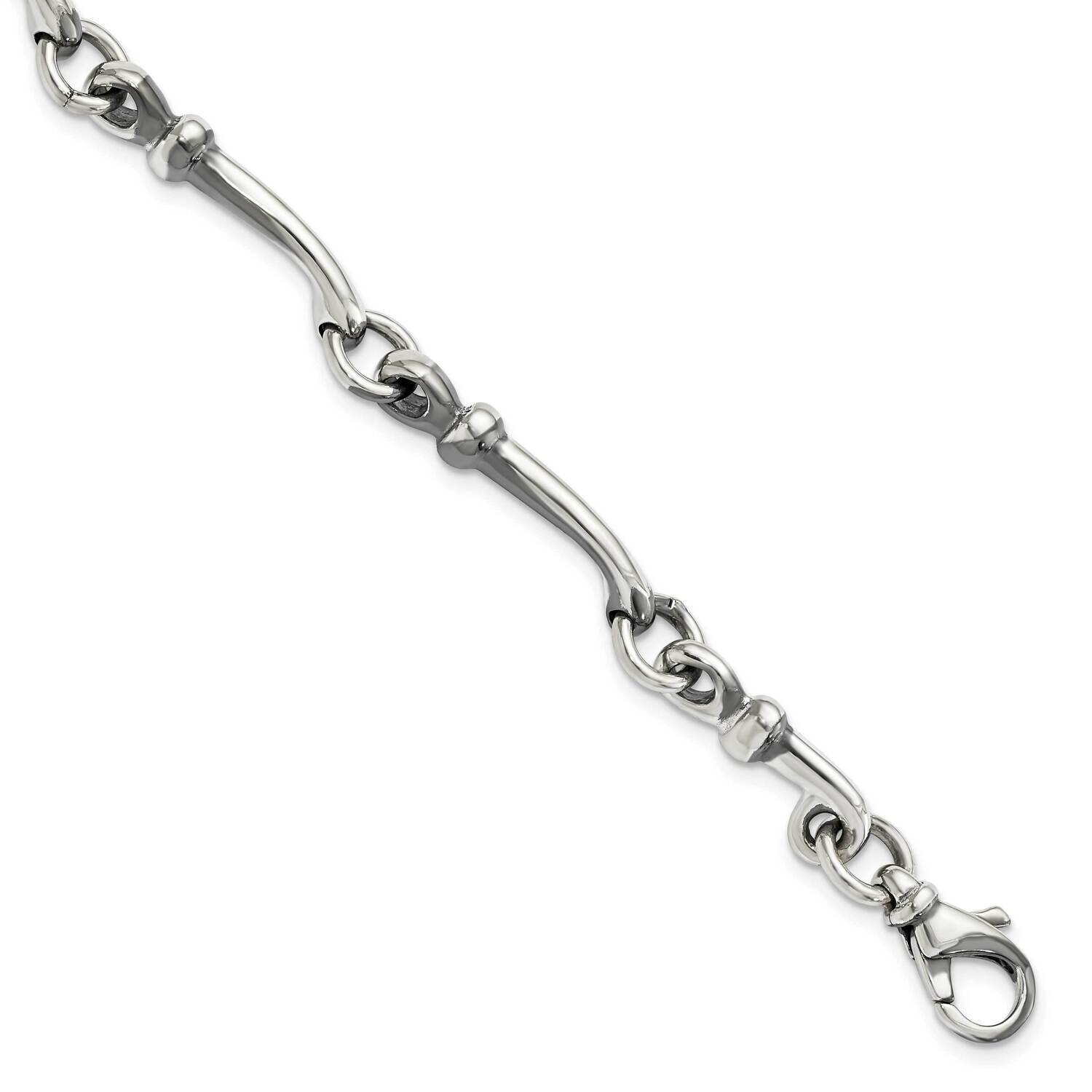 Antiqued Link Bracelet Sterling Silver Polished QG2376-8.75