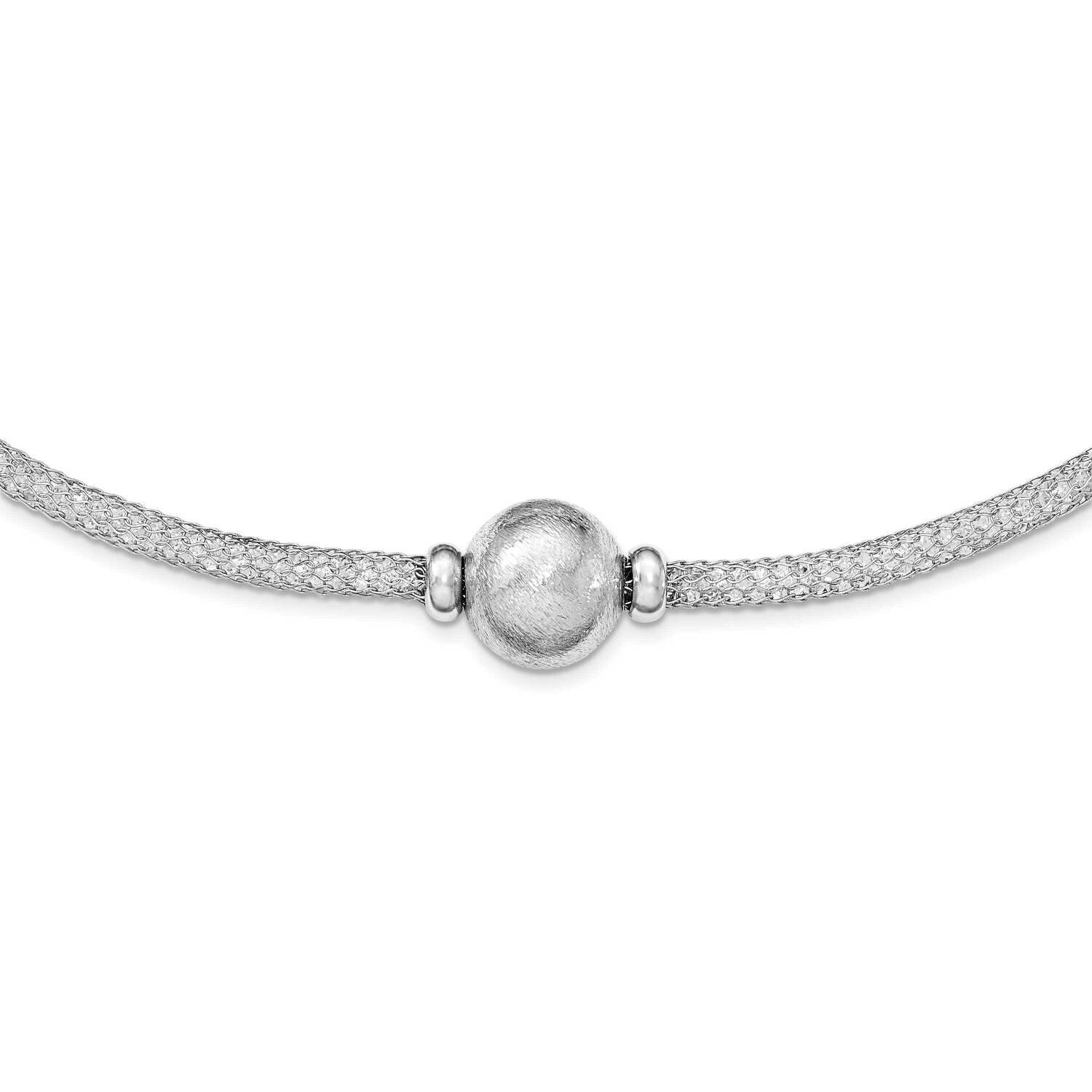 Crystal Necklace Sterling Silver Polished QG3851-17.5